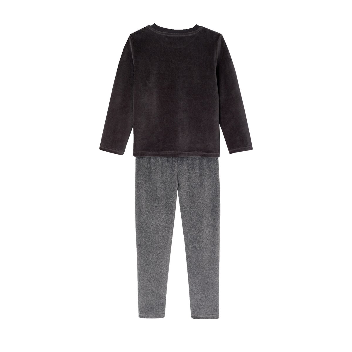 Lot de 2 pyjamas anthracite, VERTBAUDET