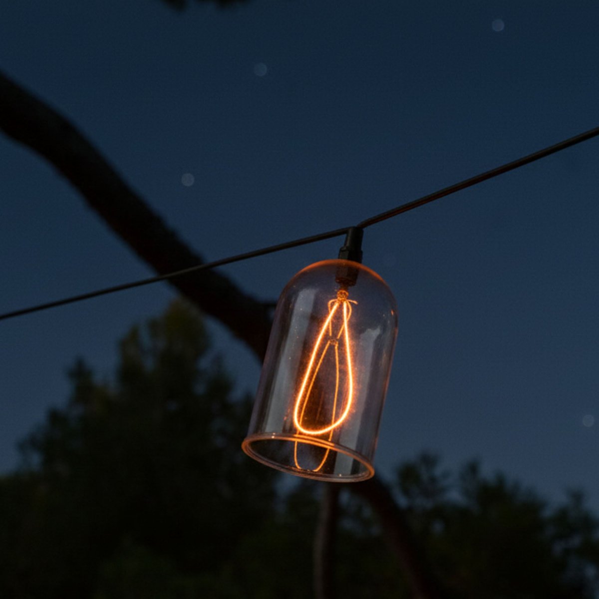 Guirlande à cloche filament GLOW transparent, LUMISKY