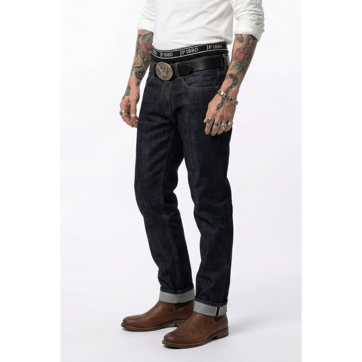 Jean en denim selvedge jean brut, JP1880