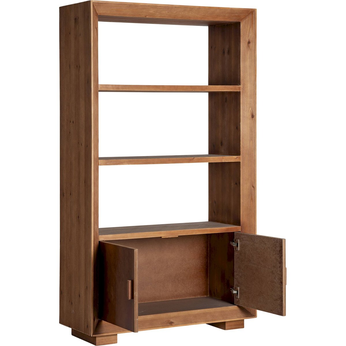 Bibliothèque en bois de frêne et fer bois foncé et noir profond, RECOLLECTION