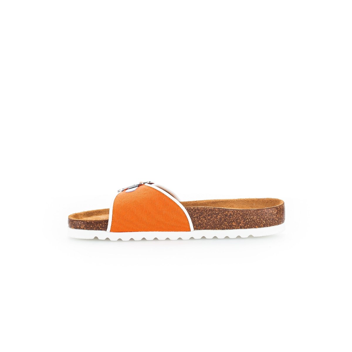 Mules en textile à talon plat orange, GABOR