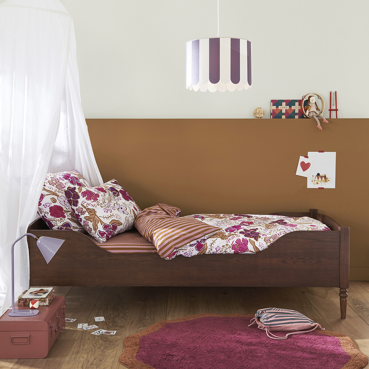 Lit enfant avec sommier, Clea teinté coloris noyer, LA REDOUTE INTERIEURS
