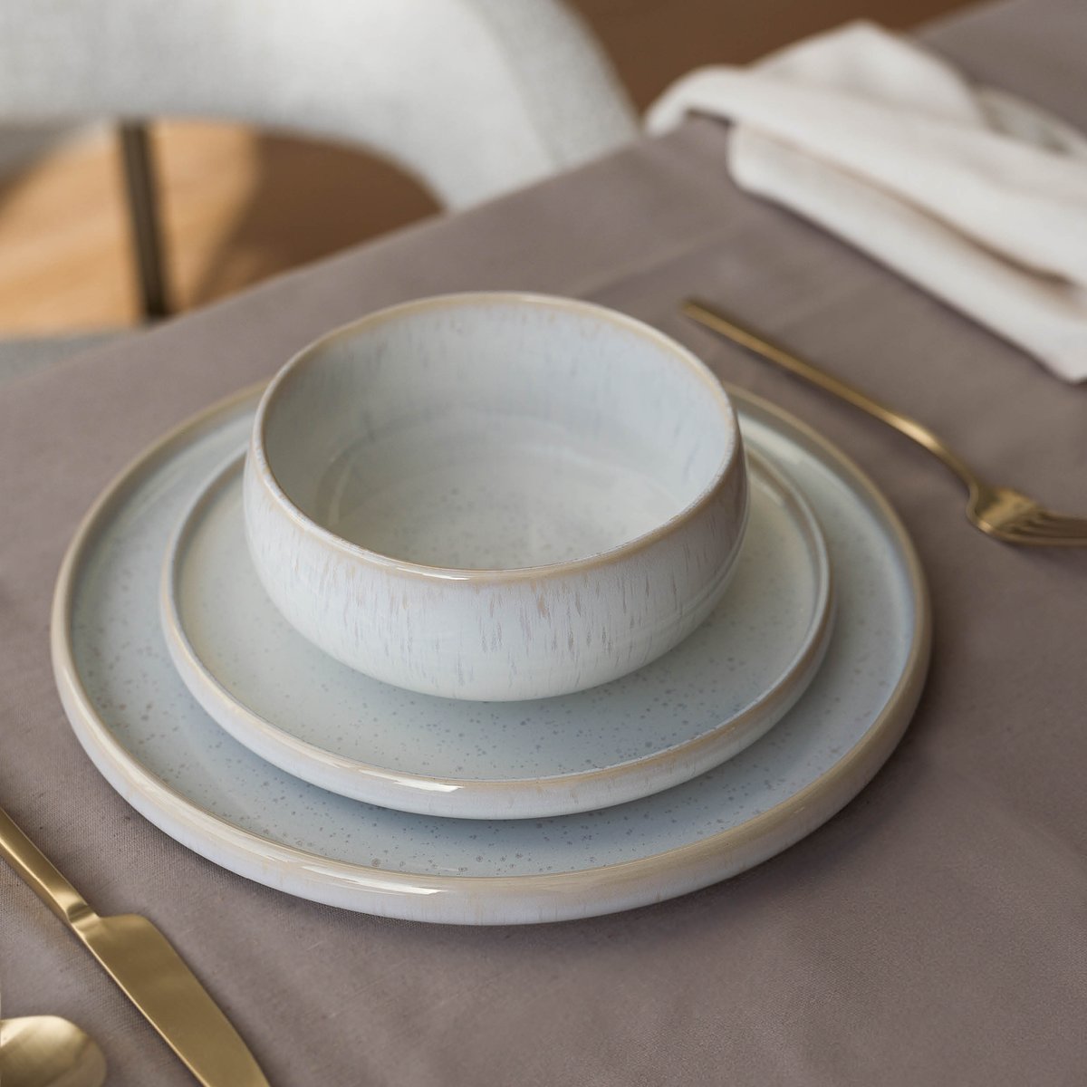 Lot de 4 bols CURVY beige, SP COLLECTION