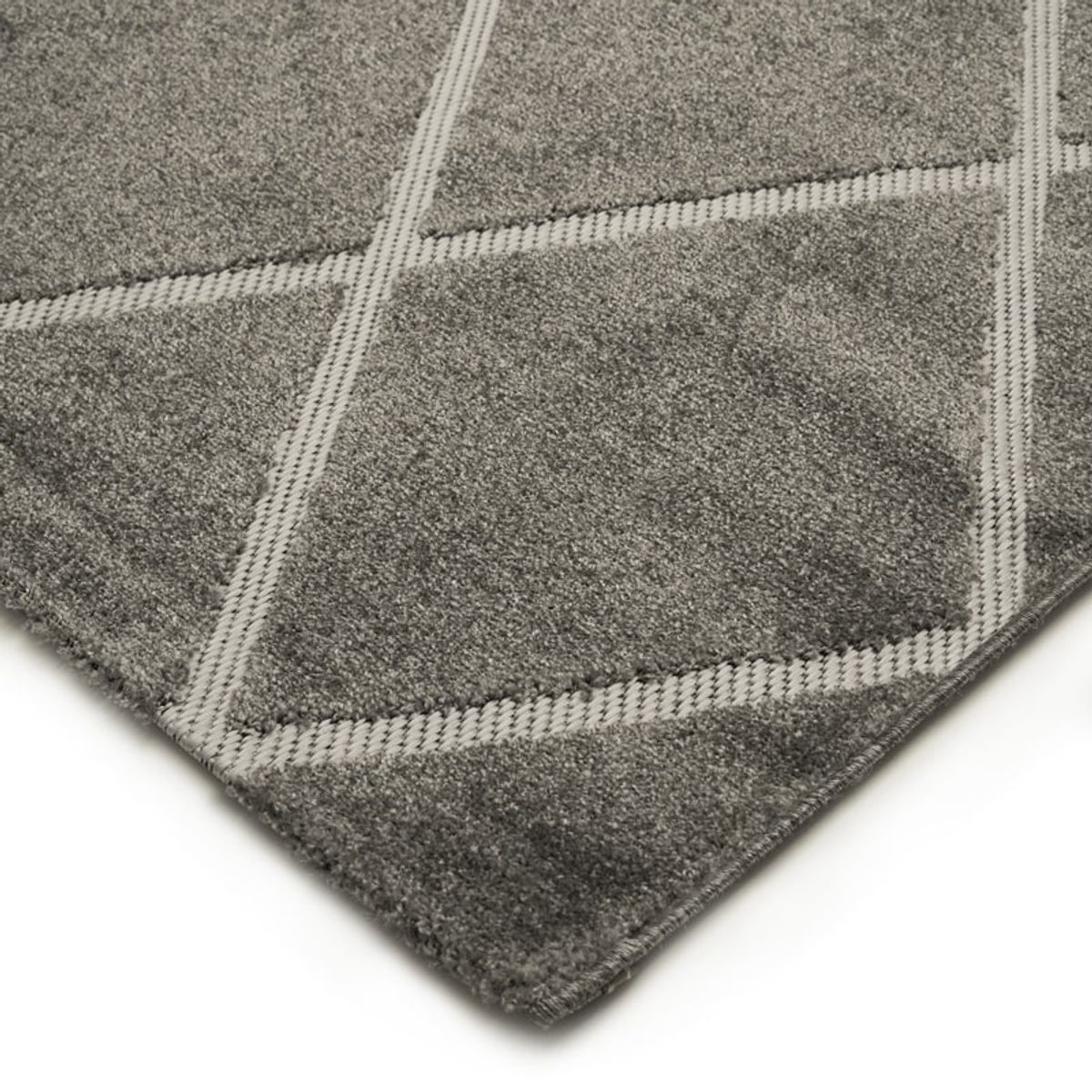 Tapis moderne pour intérieur-extérieur  DEHORS-DEDANS CROISILLE gris, THE DECO FACTORY