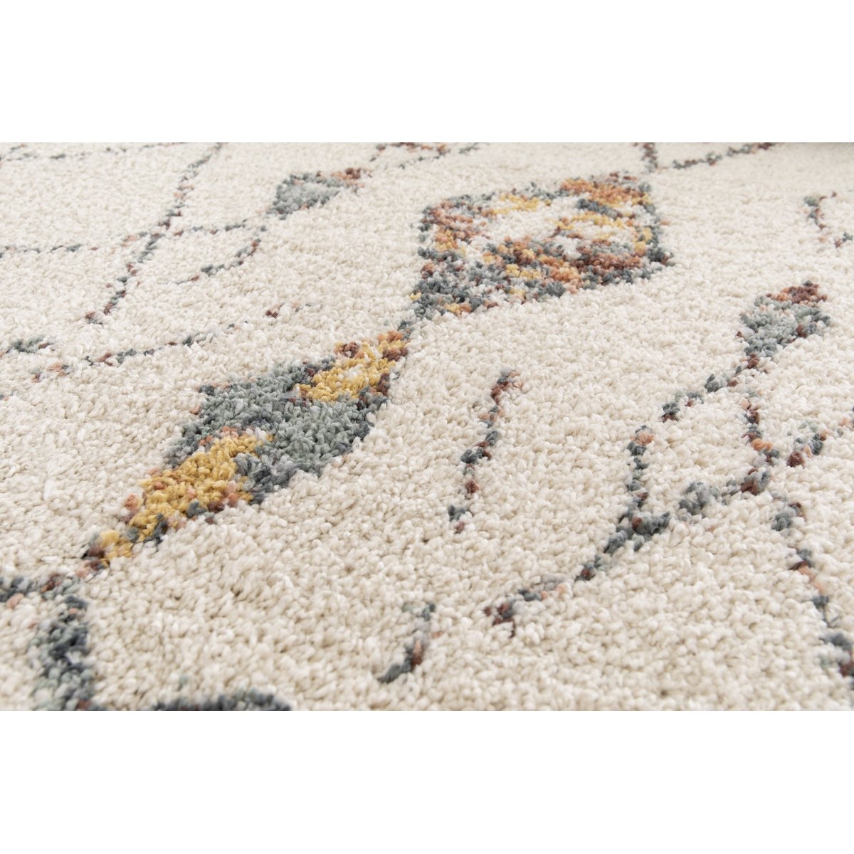 Tapis shaggy épais et confortable TIZI beige sable, AFK LIVING