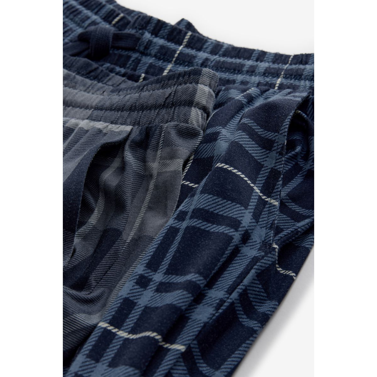Bas de pyjama en jersey, lot 2 noir/bleu marine à carreaux, NEXT