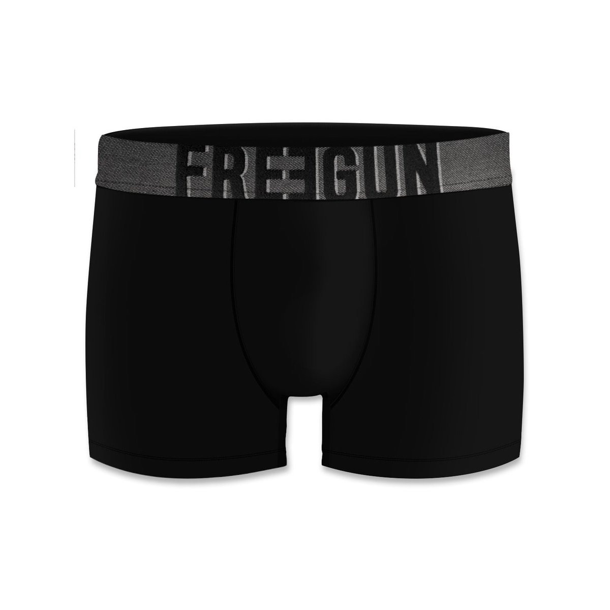Lot De 4 Boxers Microfibre bleu/gris/noir/moutarde, FREEGUN