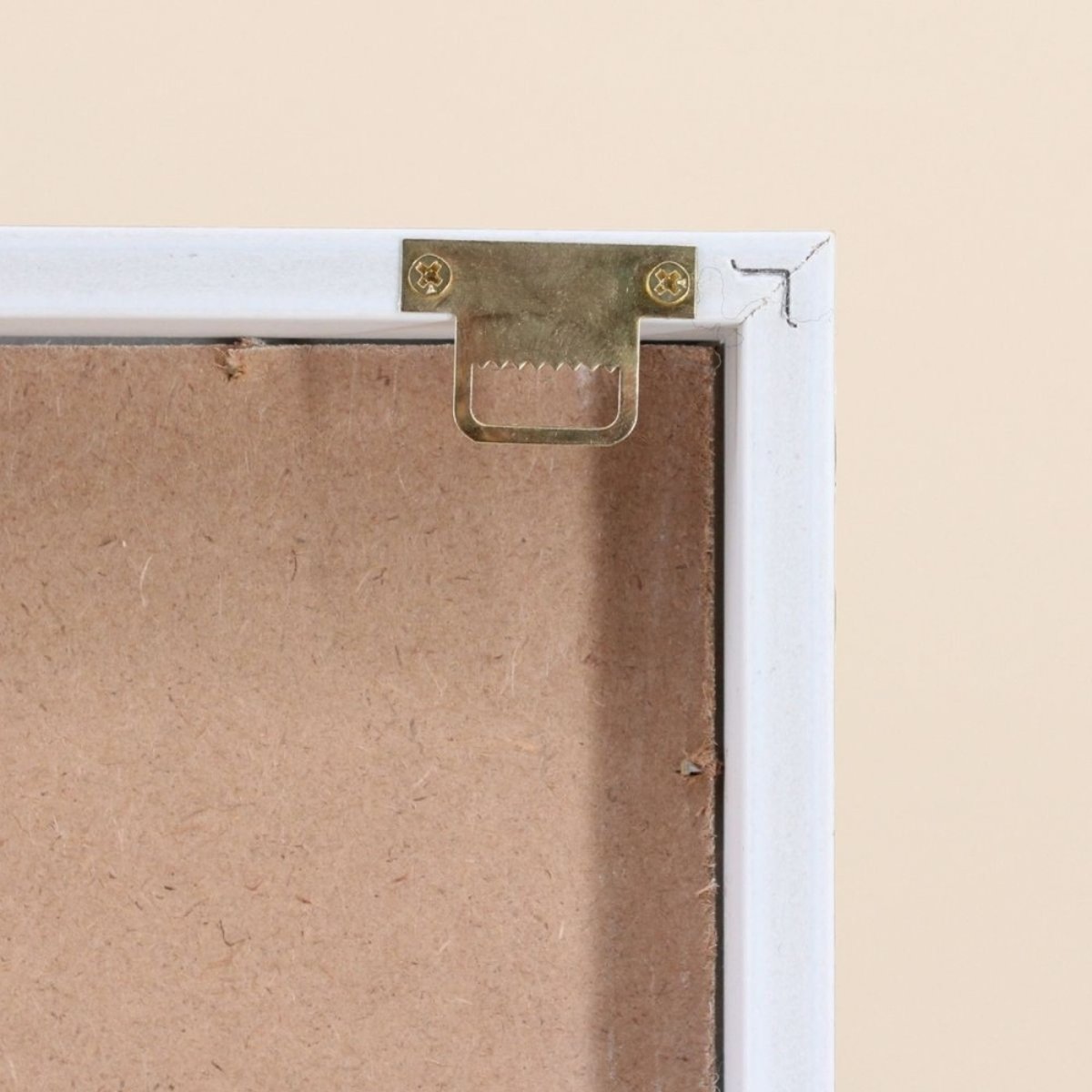 Cadre déco à reliefs en bois 40x60cm beige, ORNAMI