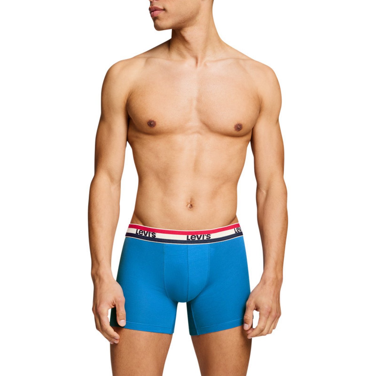 Lot de 3 boxers courts multicolores en coton avec ceinture élastiquée multicolores, LEVI'S