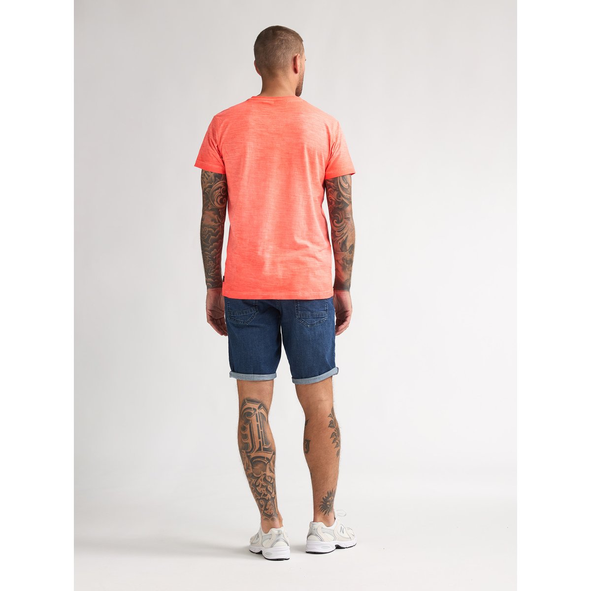 T-shirt col v polarissur rose fiery coral, PETROL INDUSTRIES
