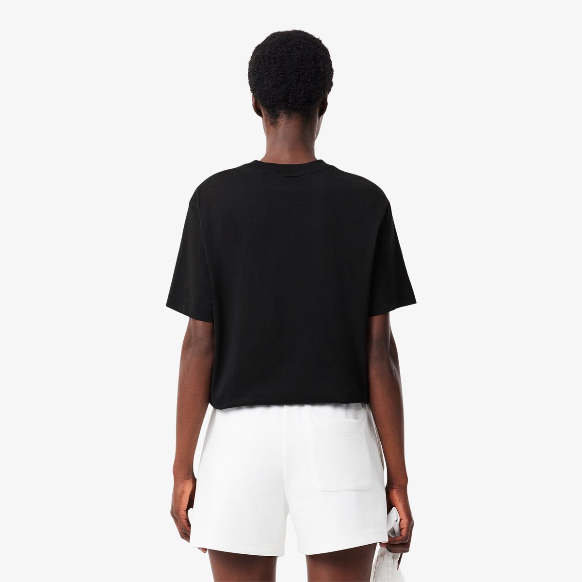 T-shirt relaxed fit coton doux noir-031, LACOSTE