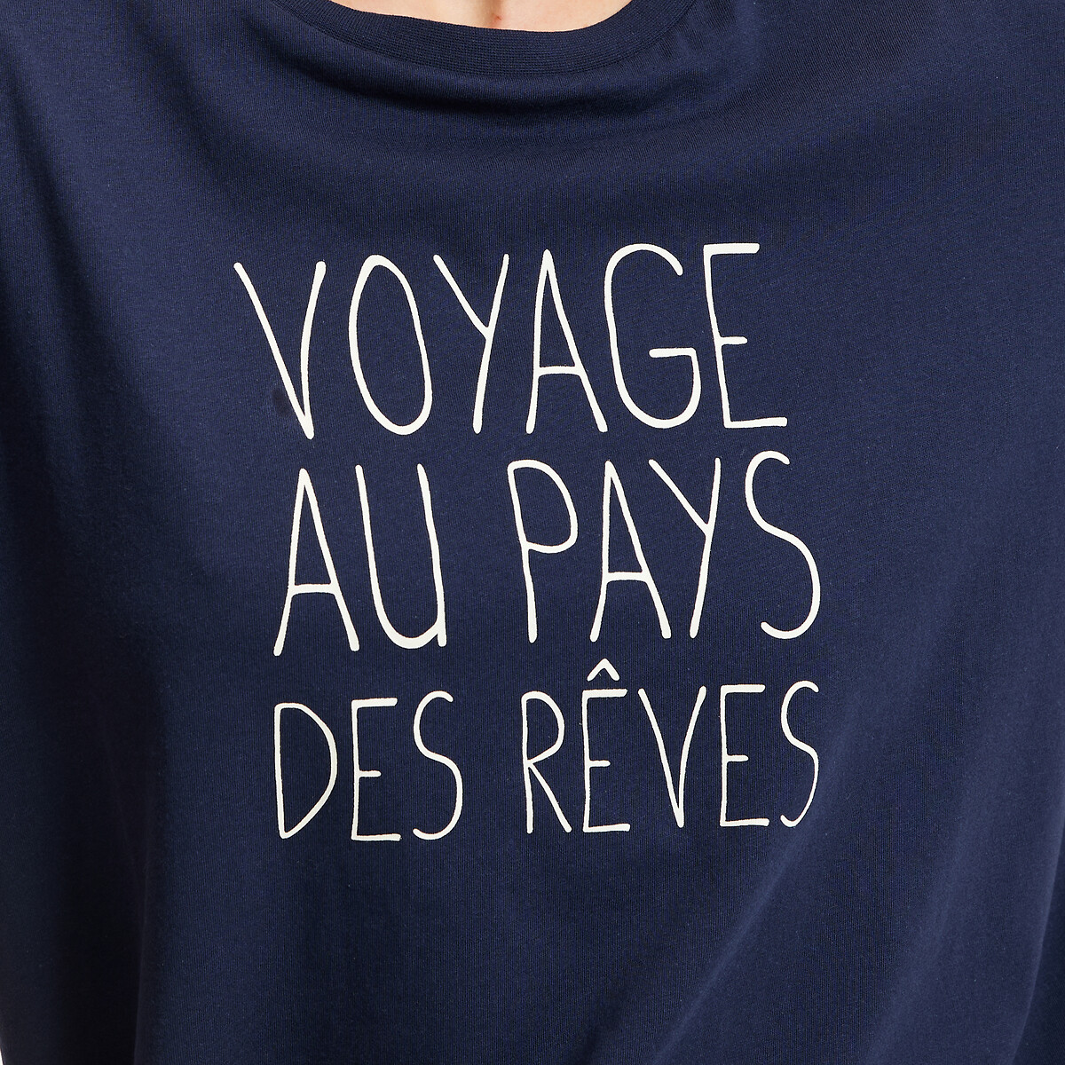 Pyjashort en jersey de coton marine, SO'HOME