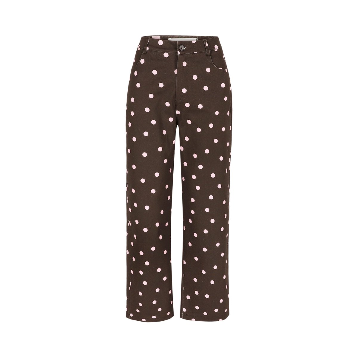 Pantalon large brun fonce chocolate, LOLALIZA