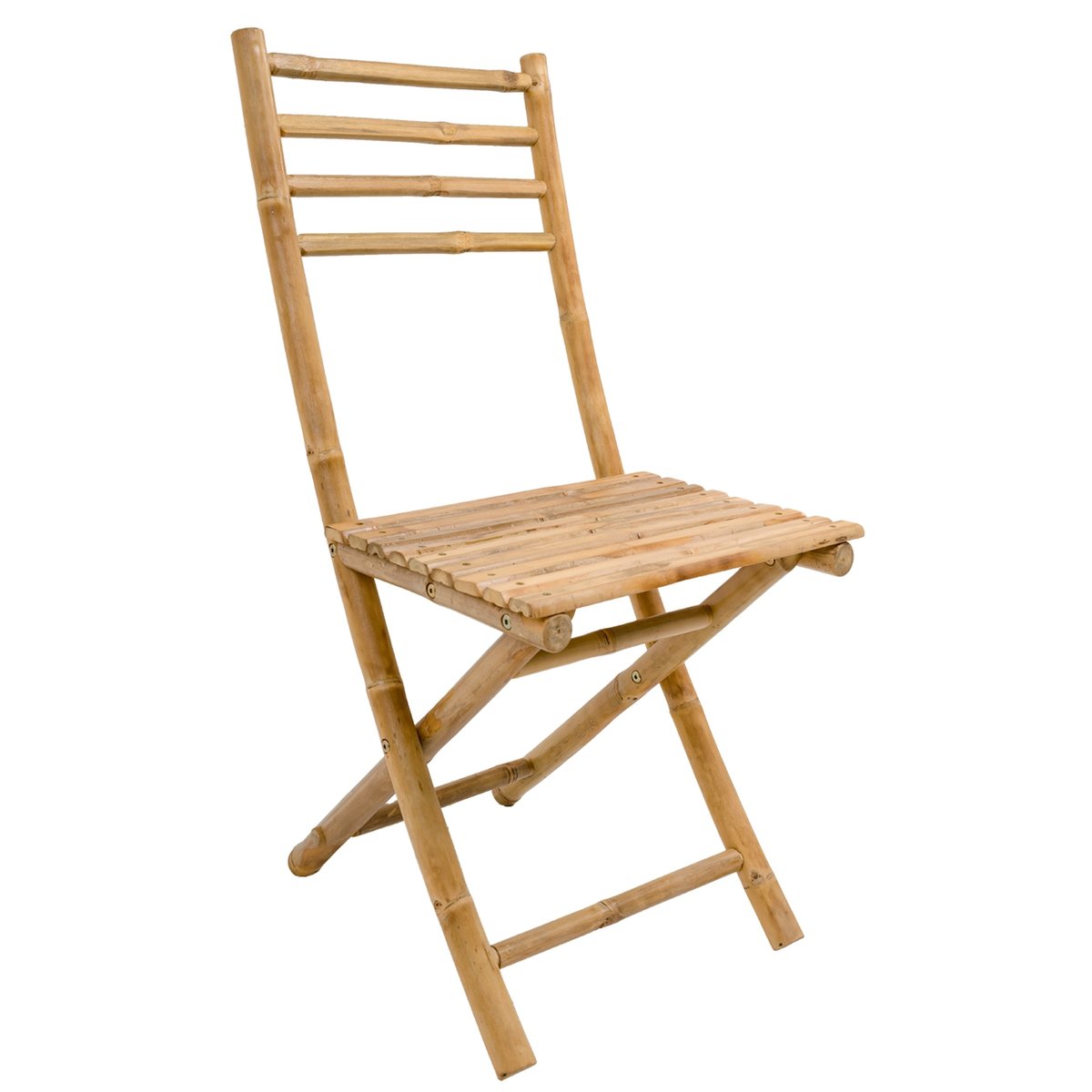 Lot de 2 chaises de jardin en bambou, PALEMPANG bois naturel, NORDLYS