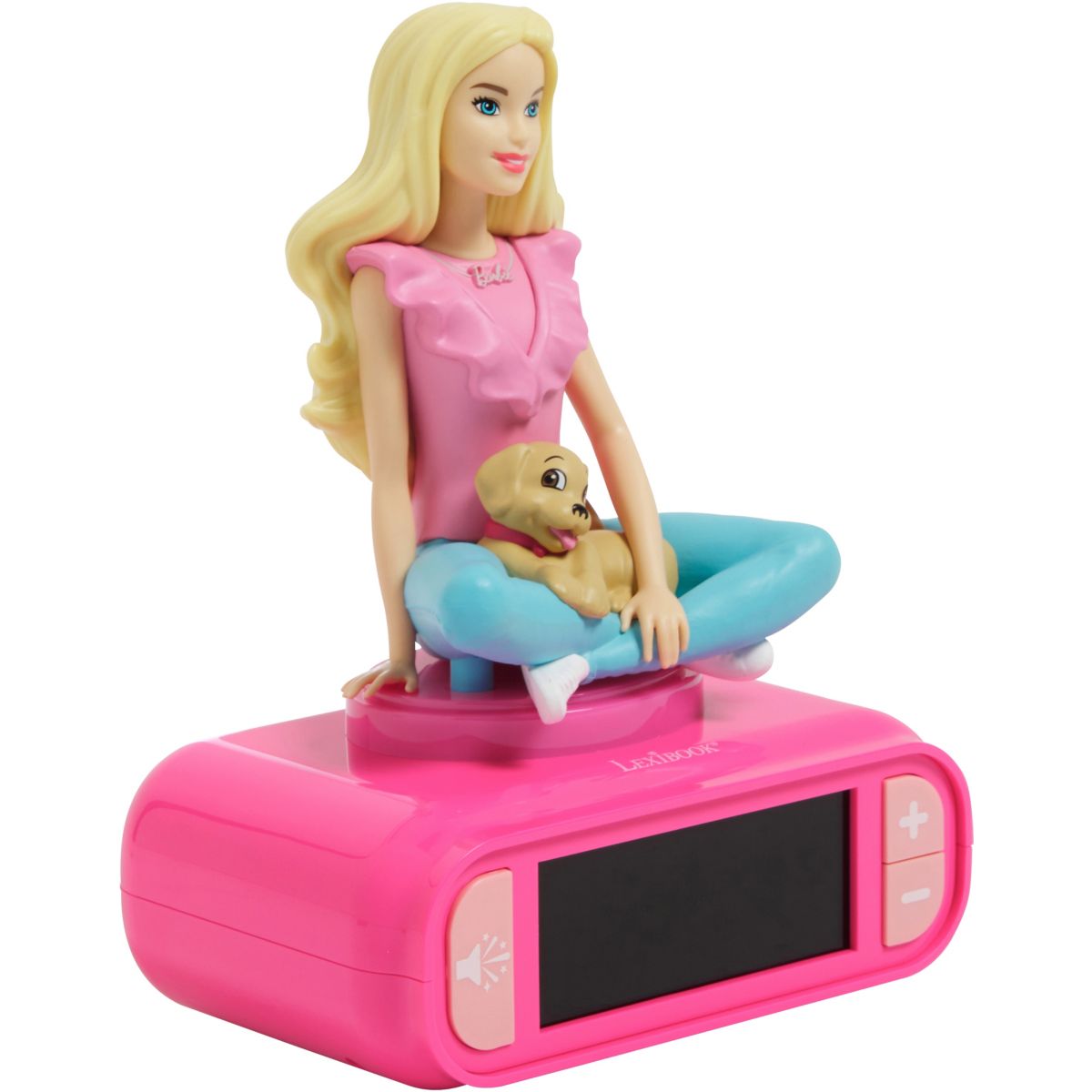 Réveil digital avec veilleuse lumineuse Barbie rose, LEXIBOOK