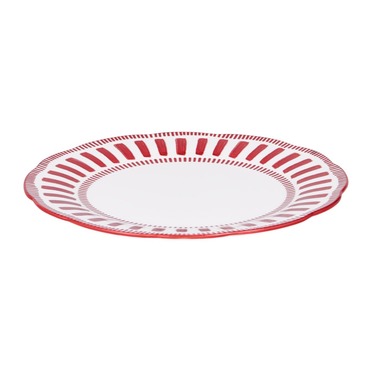 Assiette plate Napoli 27 cm (lot de 6) - NAPOLI rouge, TABLE PASSION