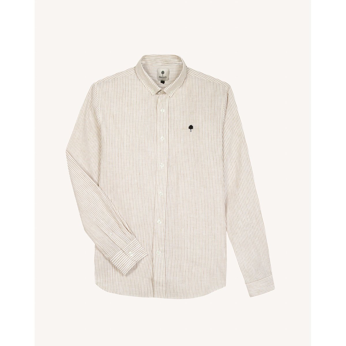 Chemise IVOY crème et beige clair, FAGUO