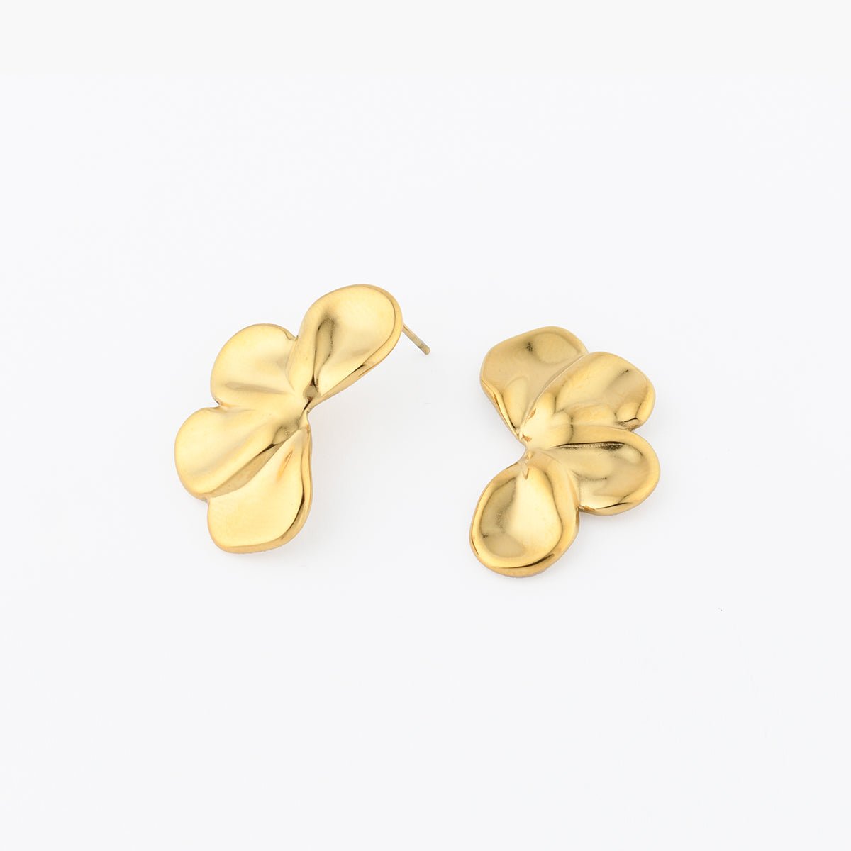 Boucles d'oreilles demi-fleurs acier inoxydable aucun, BALABOOSTE