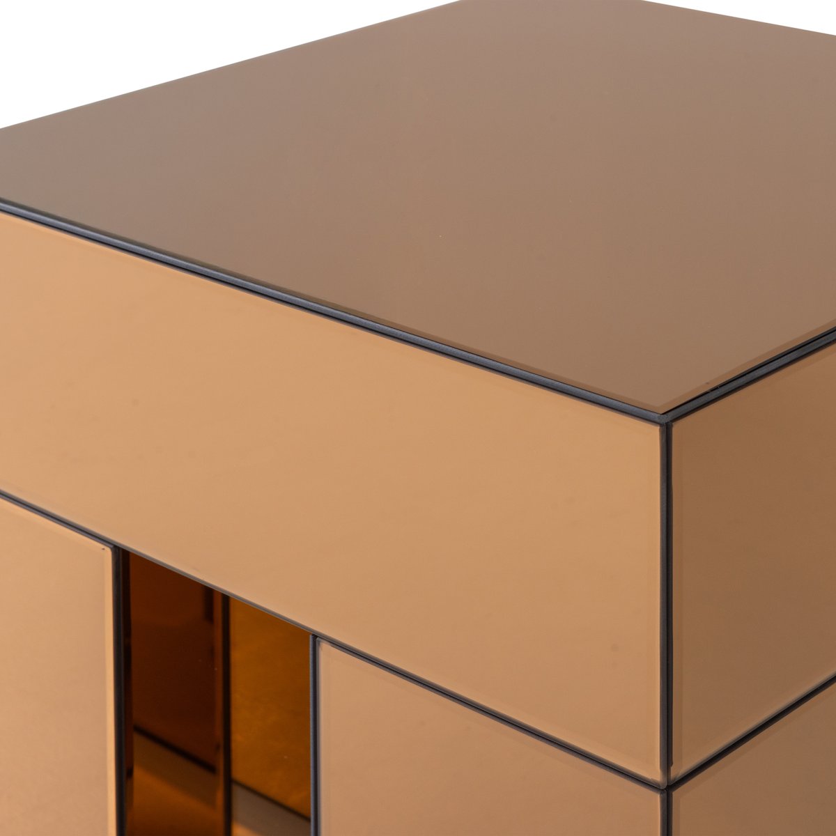 Table d'appoint en mdf MIRROX marron, WOOOD