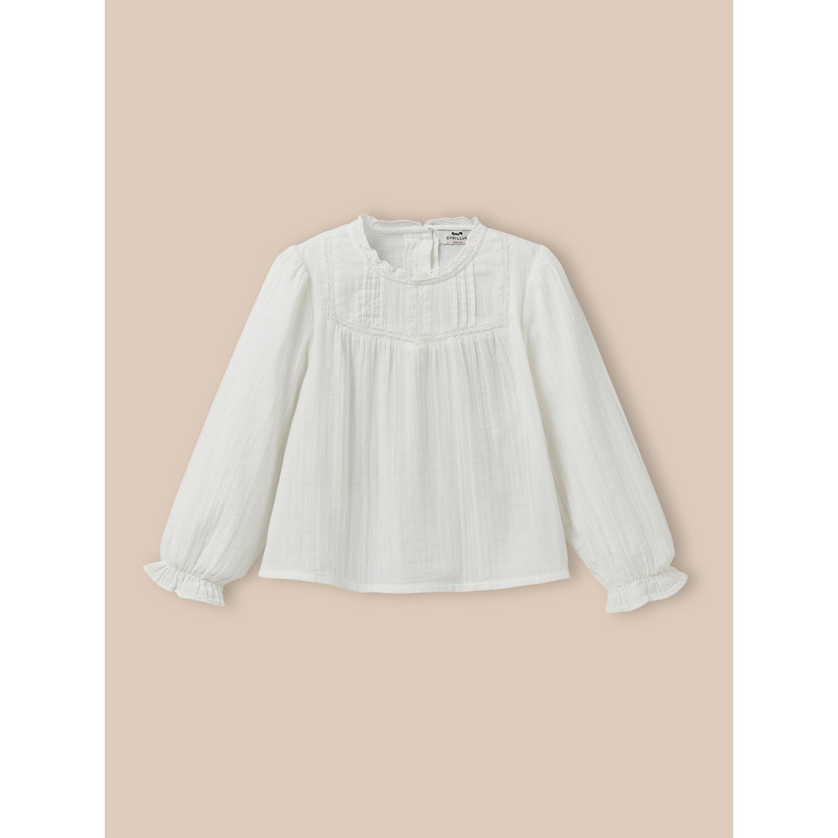 Chemise trousseau  gaze de coton ecru, CYRILLUS