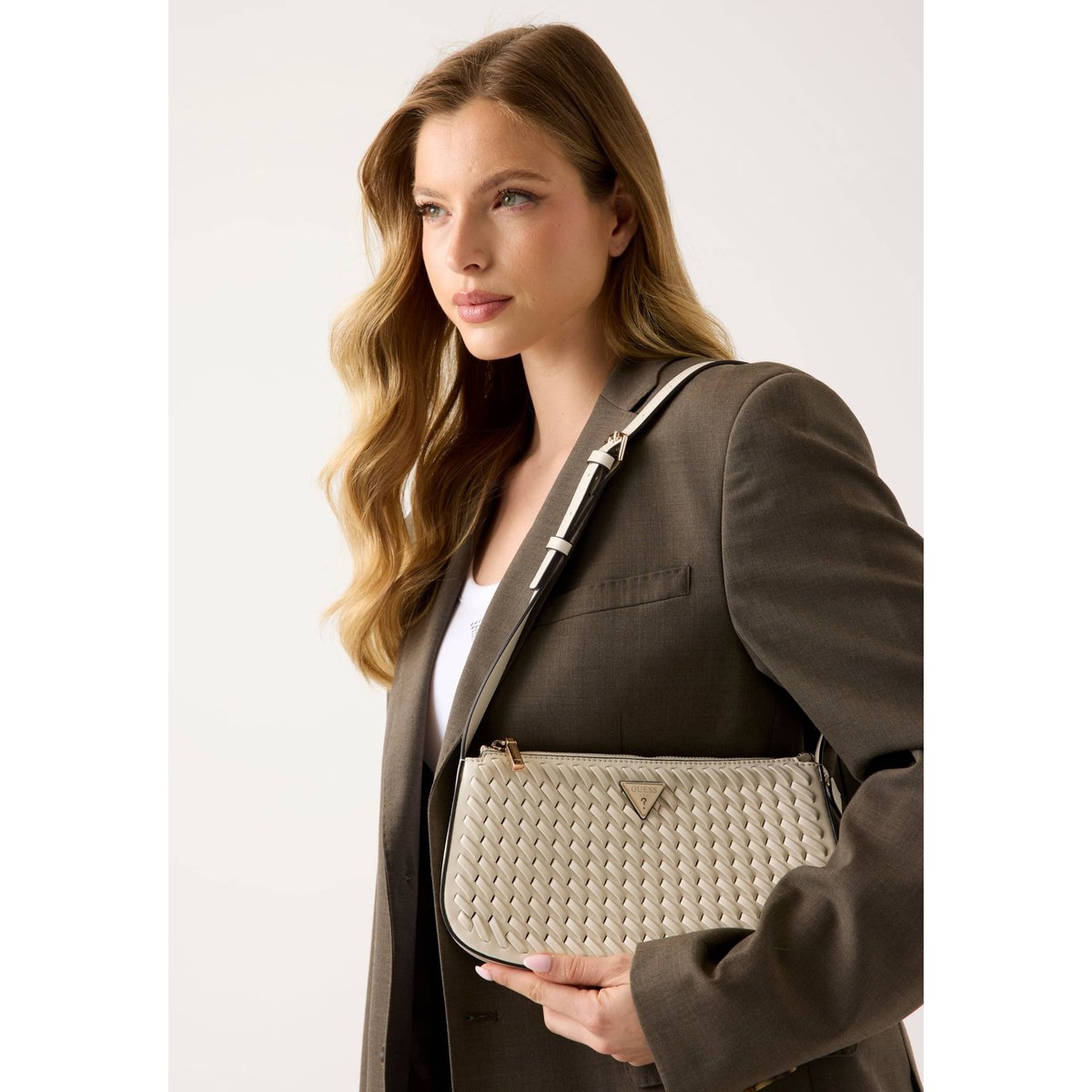 Sac À Épaule Kora blanc, GUESS