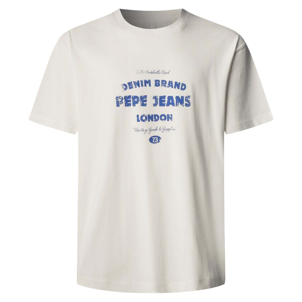 T-Shirt À Logo Imprimé Coupe Casual blanc cassé, PEPE JEANS
