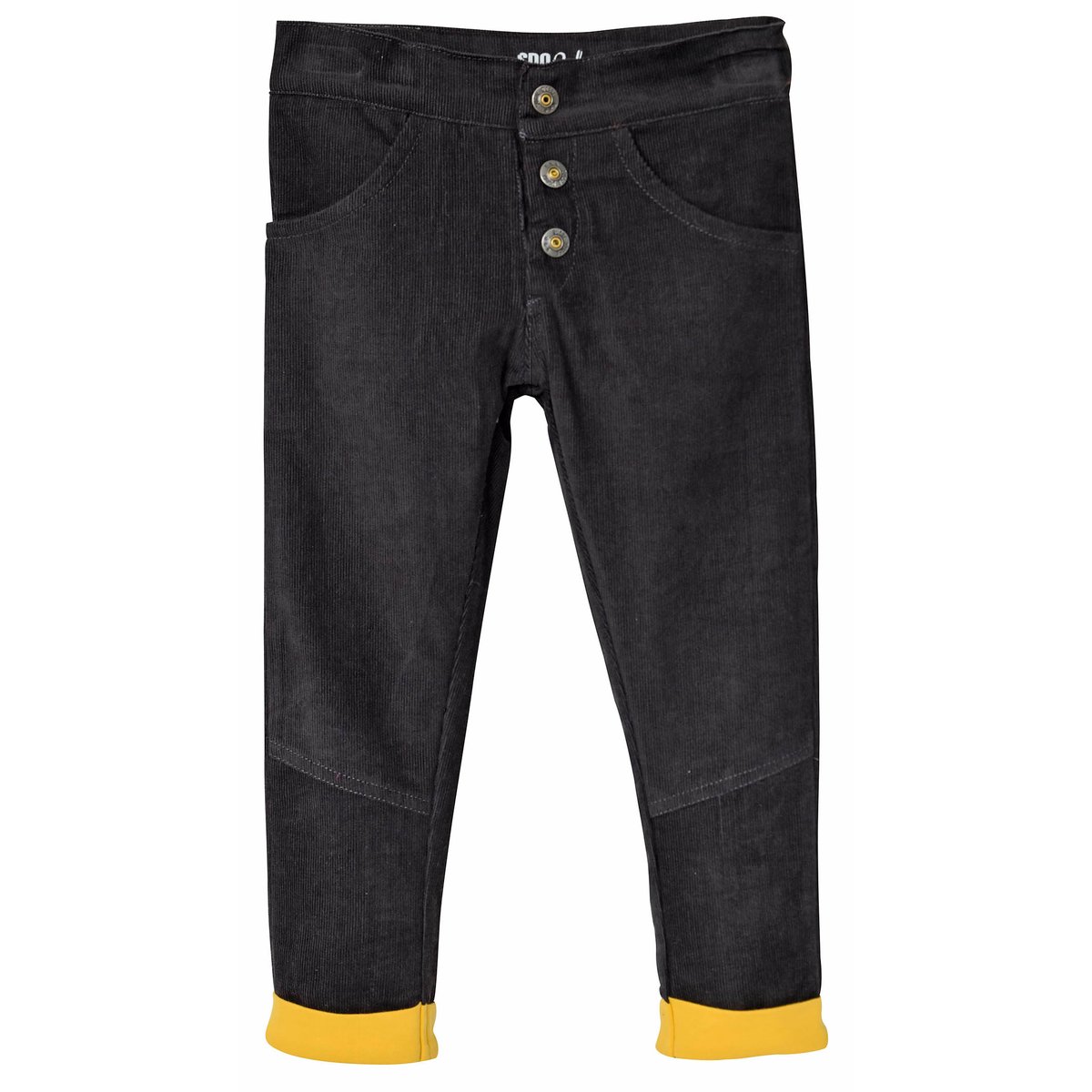 Pantalon velours fille anthracite gris, SUCRE D'ORGE