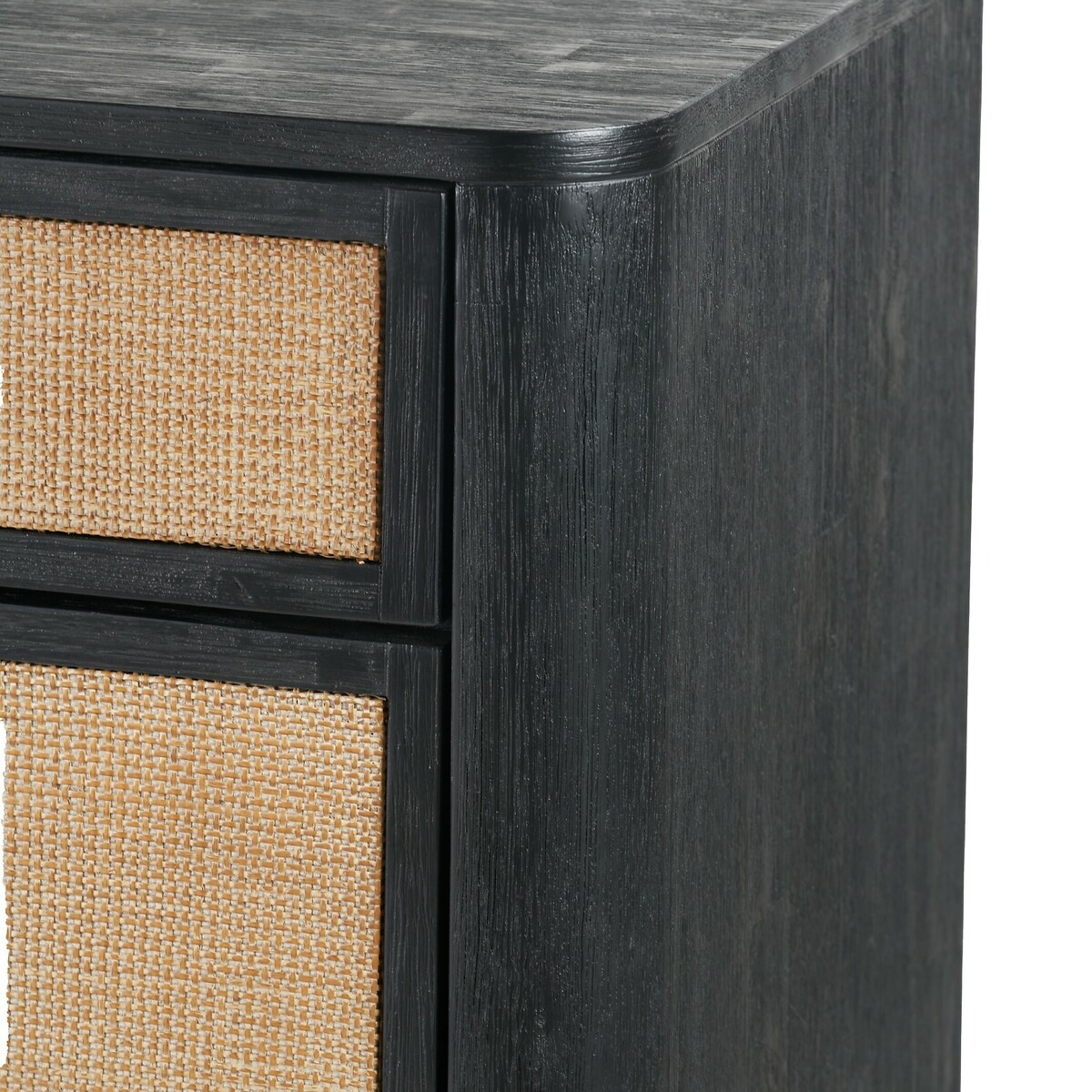 Fenix Acacia Rattan 4 Drawer Chest black/natural, ÉDITÉ