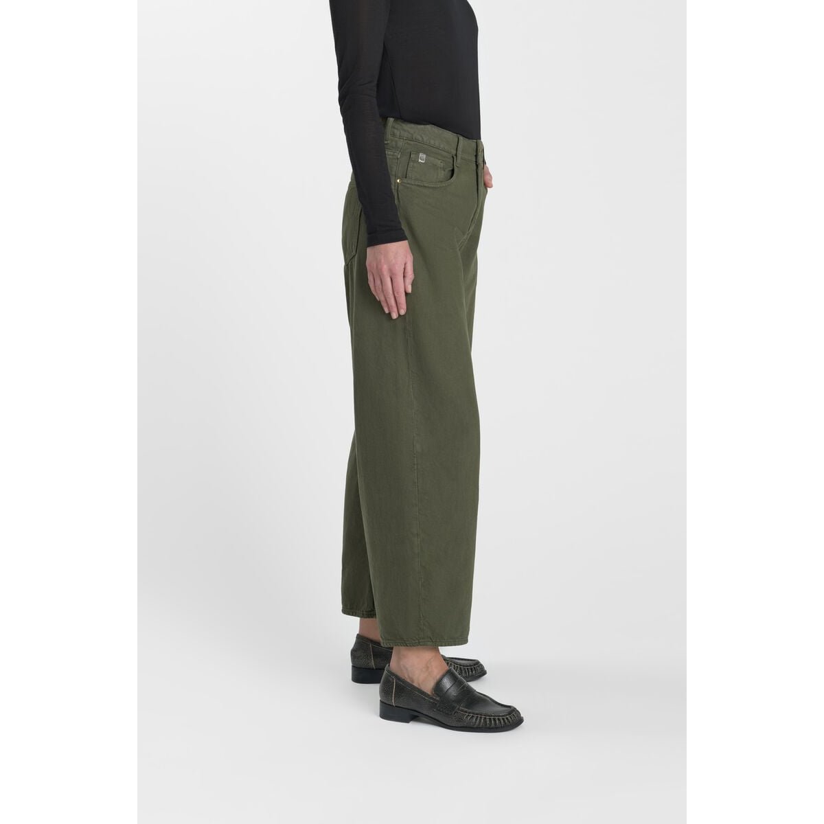 Jeans loose, large RINA, longueur 34 moss, LE TEMPS DES CERISES