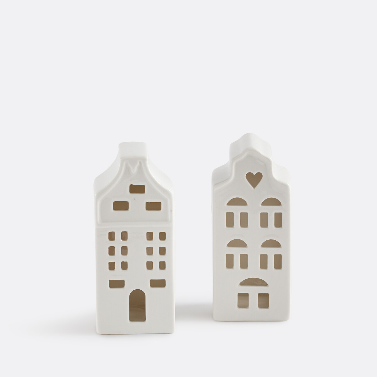 Lot de 2 maisons en porcelaine, Caspar blanc, LA REDOUTE INTERIEURS