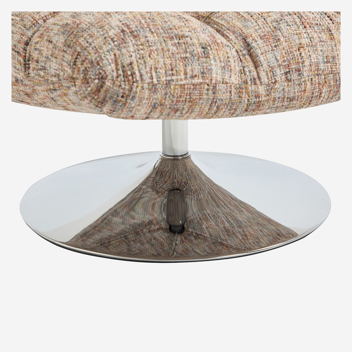 Fauteuil pivotant en tissu chenille et métal chromé SOGLIO multicolore, HABITAT