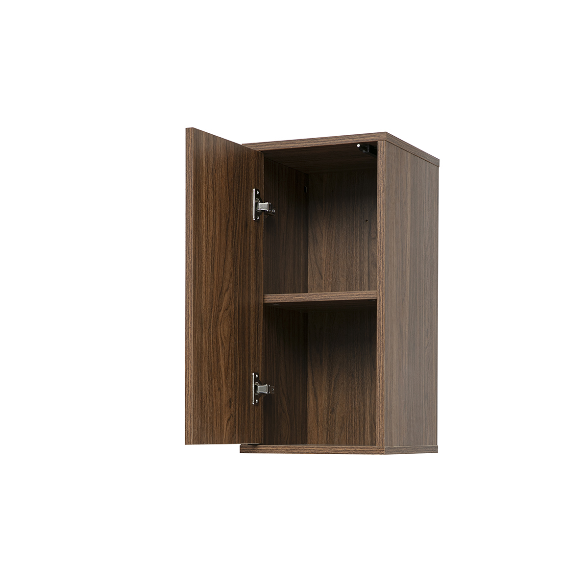 Rangement mural finition blanche et bois clair chêne L30 cm FLEXO noyer, MILIBOO