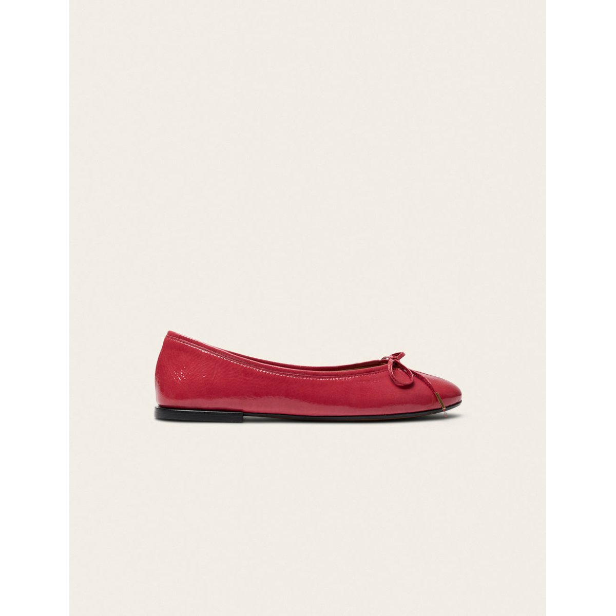 Ballerines PALEA cuir plissé verni rose, ODAJE
