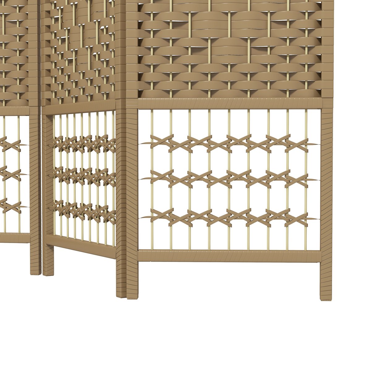 Cloison de séparation Bois Bois naturel beige, HOMCOM
