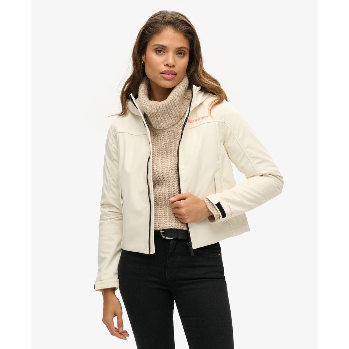 Veste à capuche Softshell CODE Trekker riz blanc, SUPERDRY
