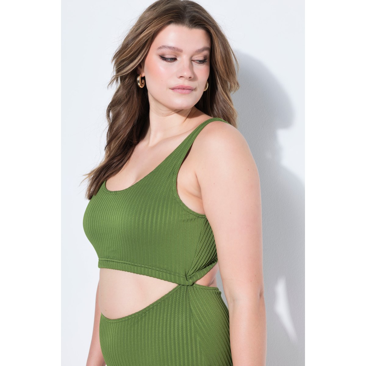 Maillot de bain 1 pièce esprit bikini olive, STUDIO UNTOLD