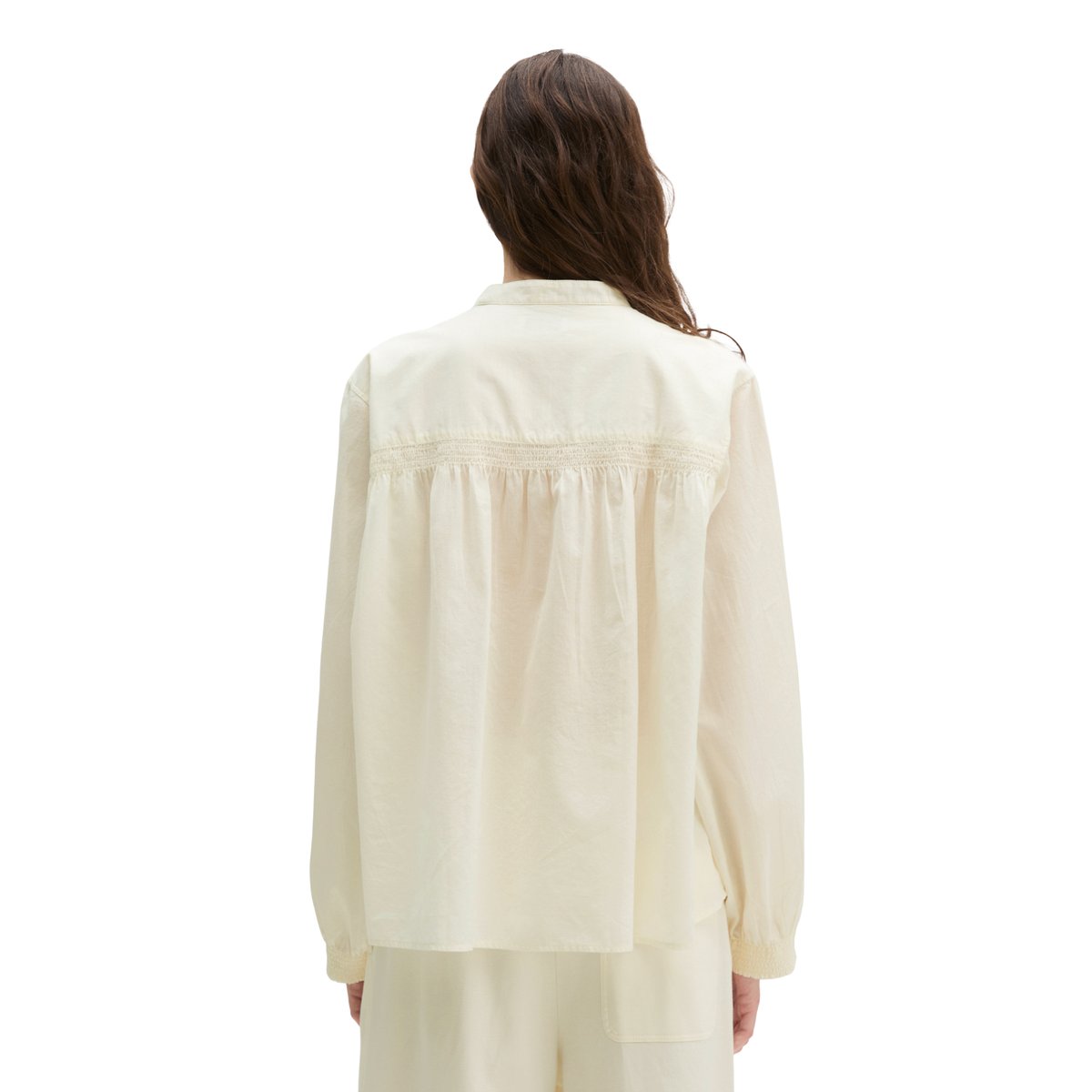 Blouse relaxed en voile de coton doux blanc naturel, MARC O'POLO