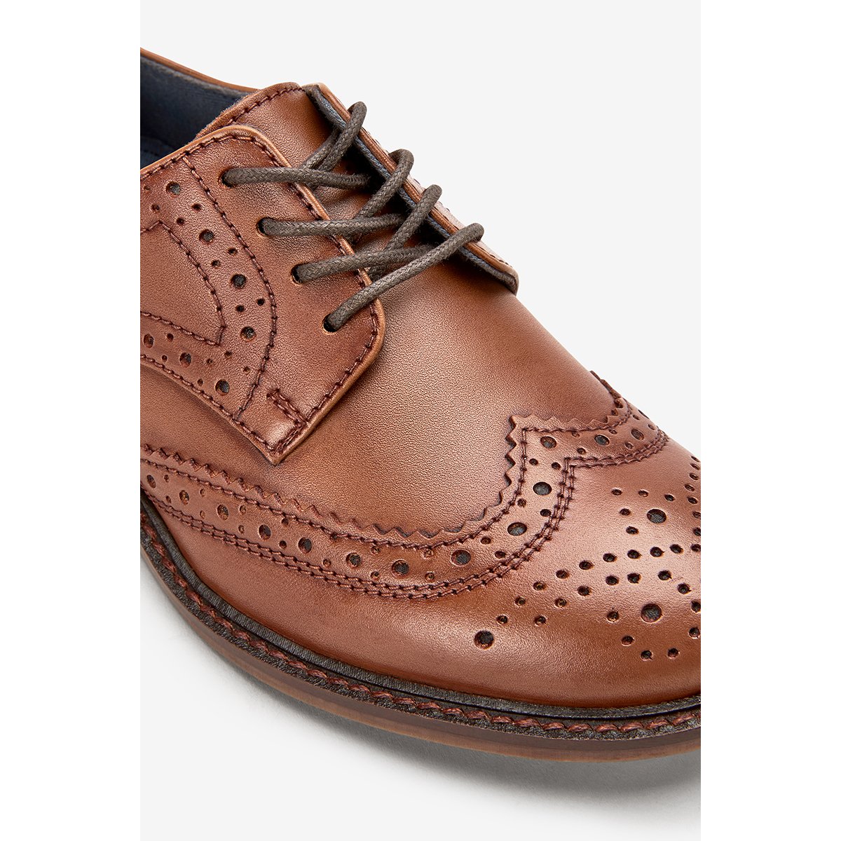 Chaussures Derby En Cuir fauve, NEXT