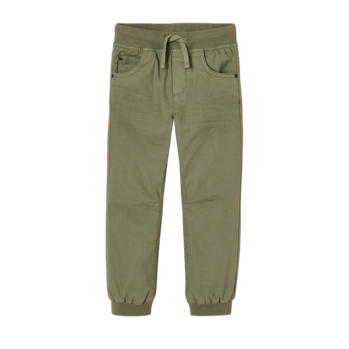 Pantalon style jogger doublé polaire facile à enfiler vert sauge, VERTBAUDET