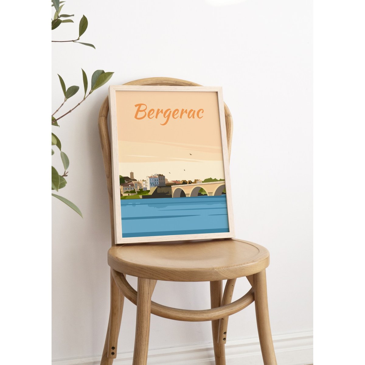 Affiche ville Bergerac blanc, L'AFFICHERIE