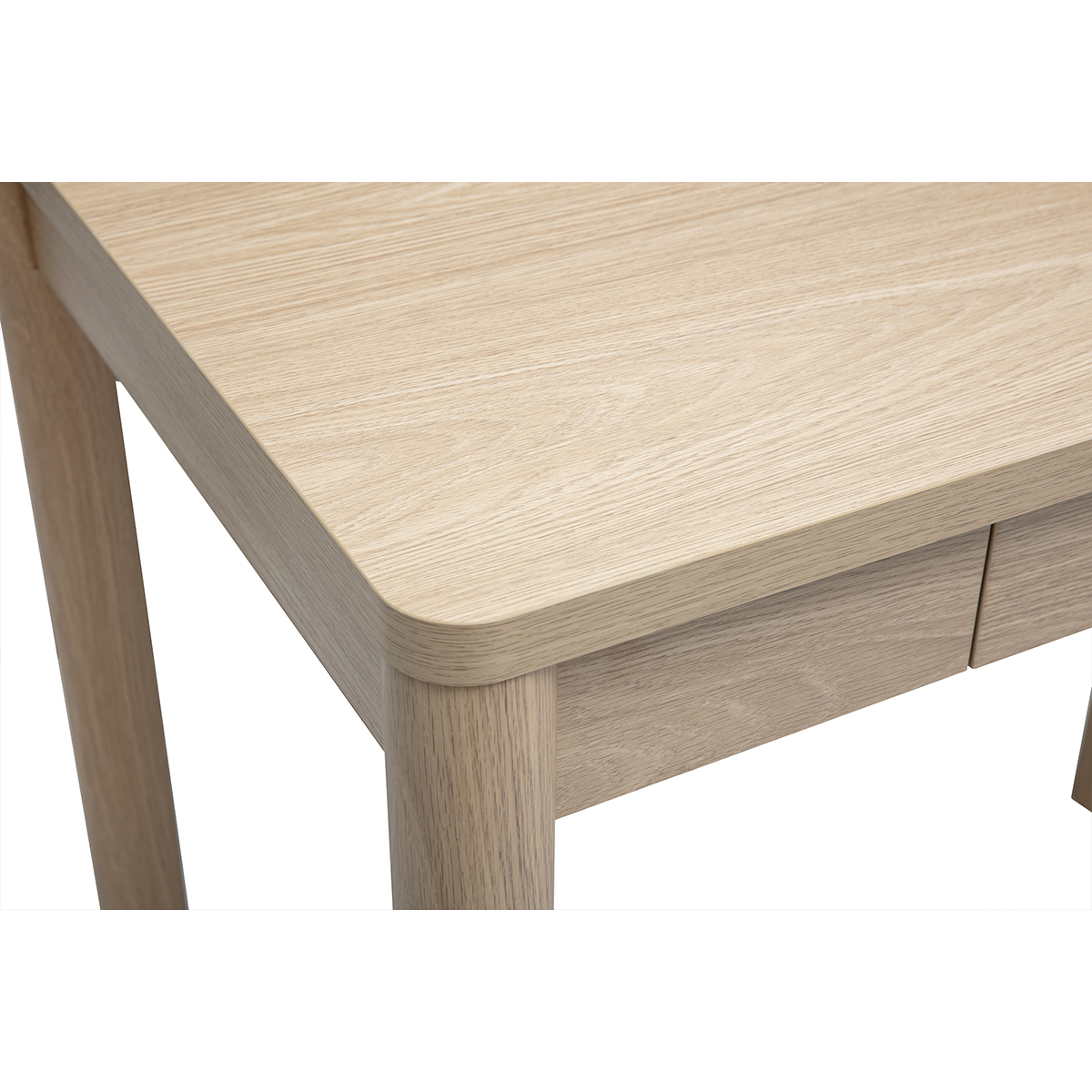 Table de bar avec rangement finition bois clair chêne L100 cm IZZIE couleur unique, MILIBOO
