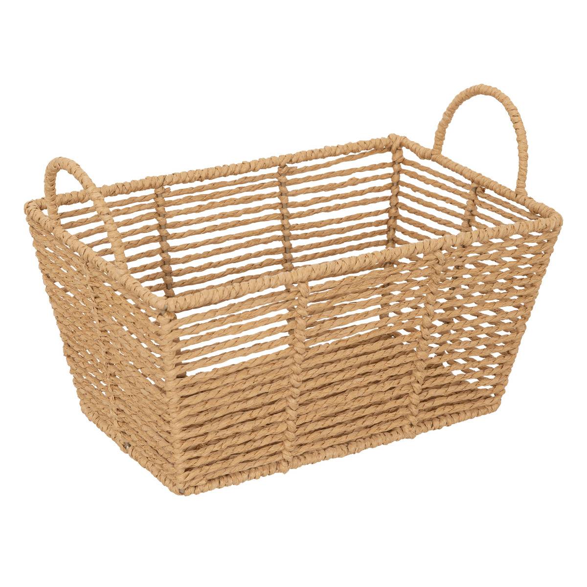 Set de 2 caisses tressées EUGÈNE beige, ATMOSPHERA