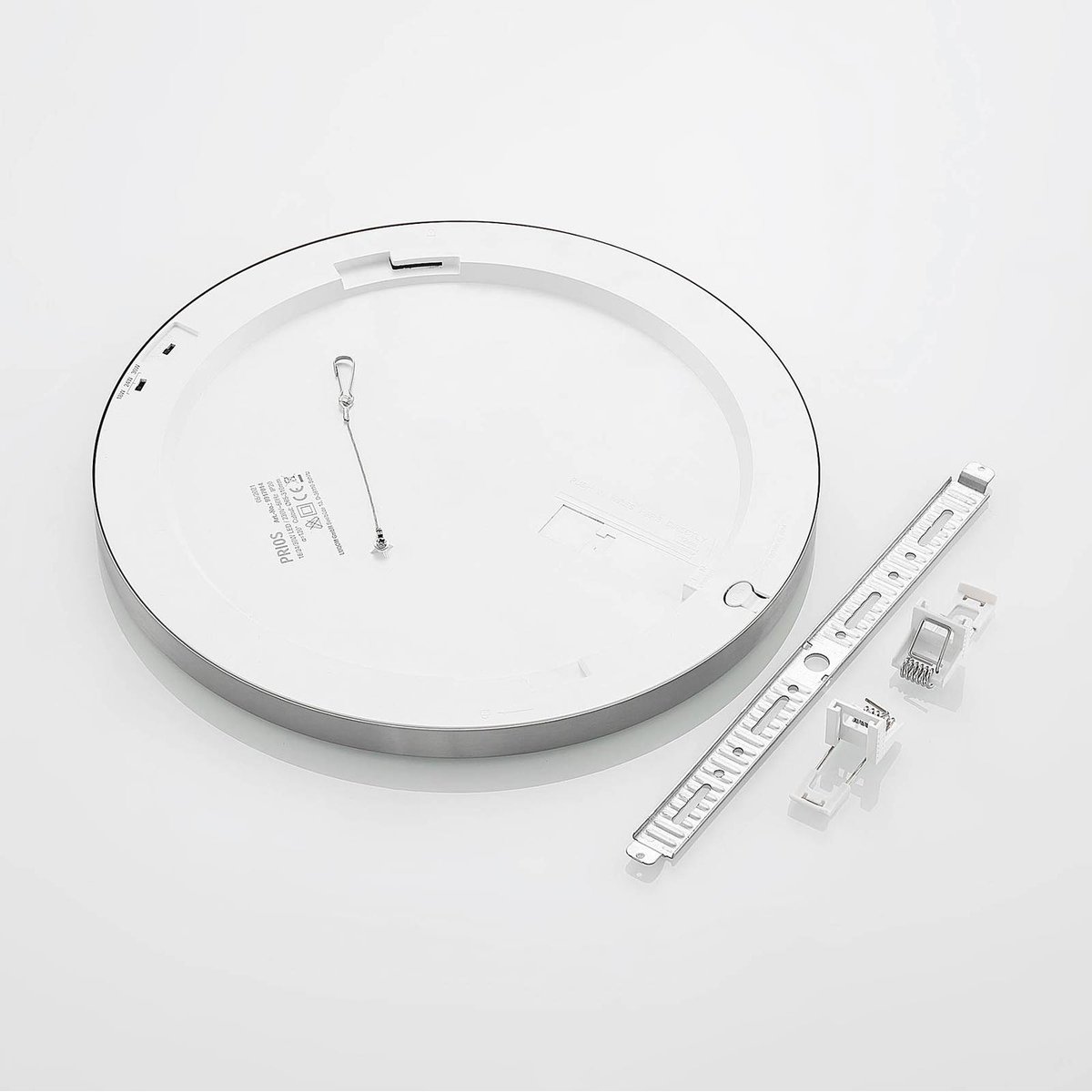 Plafonnier en aluminium moderneLED, Aureka argent, PRIOS