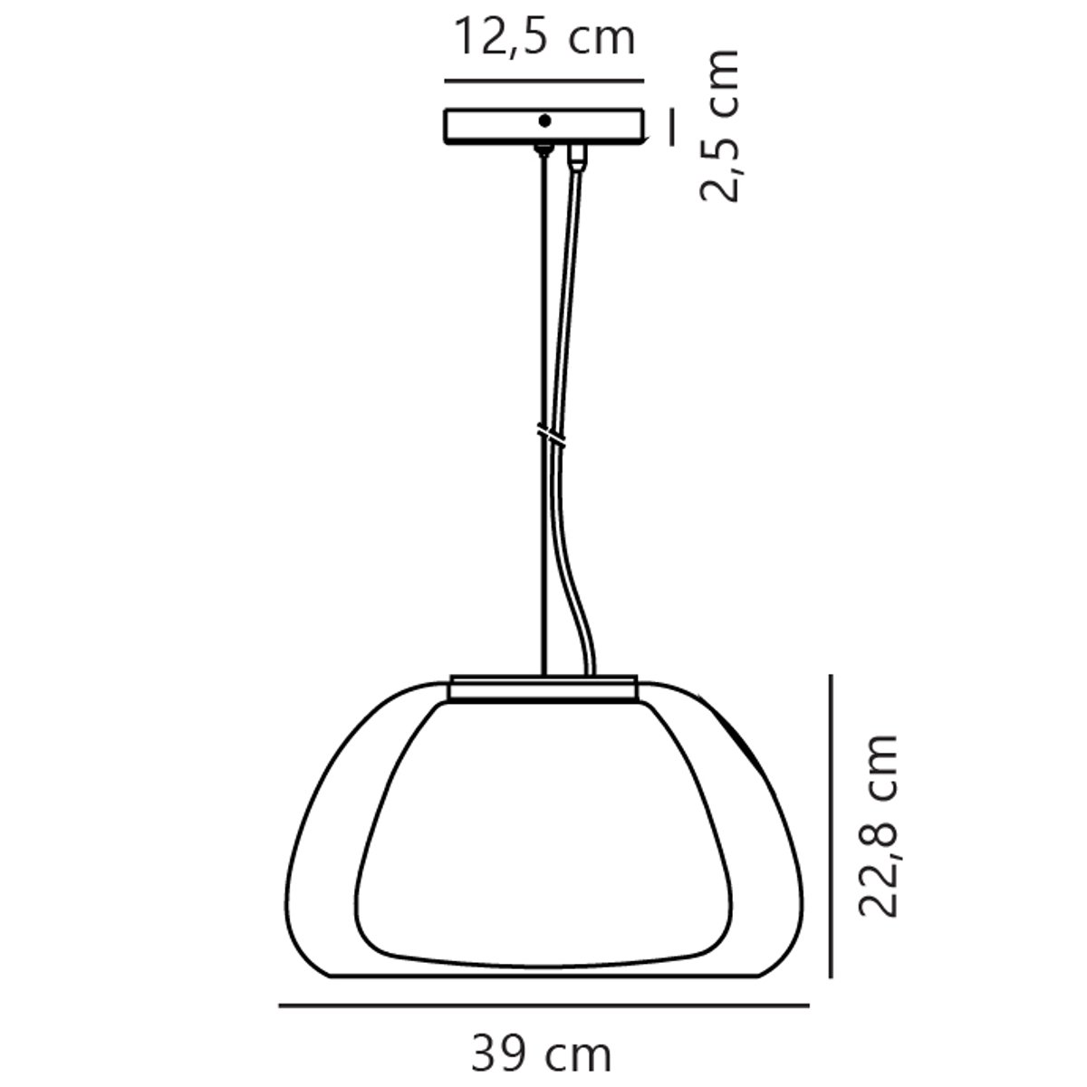 Suspension abat-jour intérieur opale en verre, JELLY transparent, NORDLUX