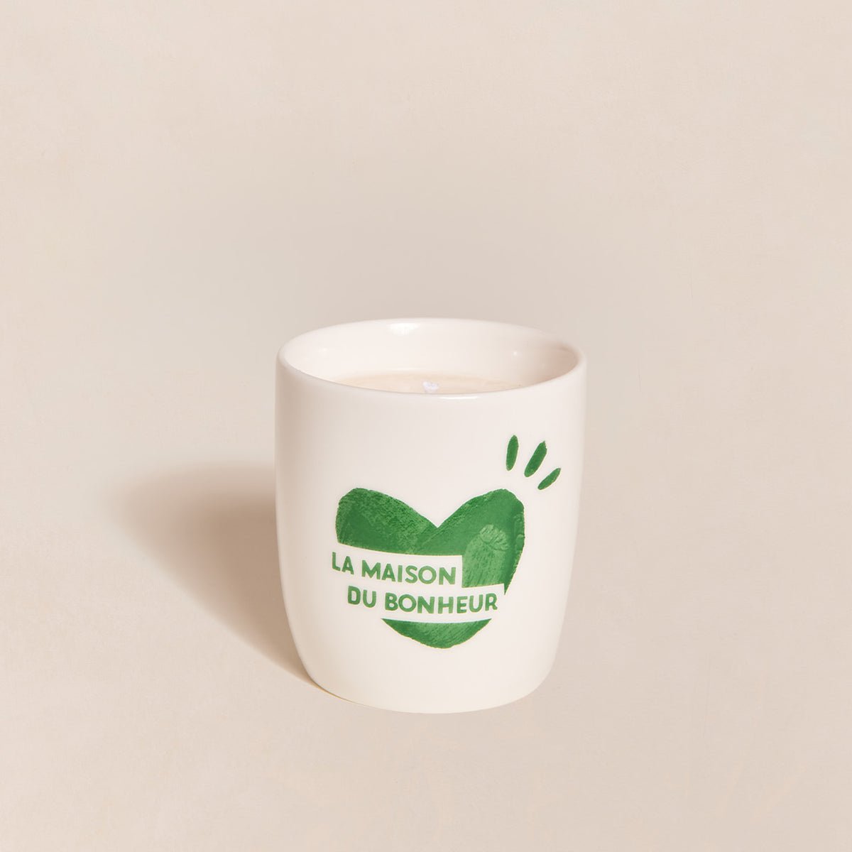 Bougie La maison du bonheur, PLUS QU'UNE BOUGIE blanc - blanc, EMOI EMOI