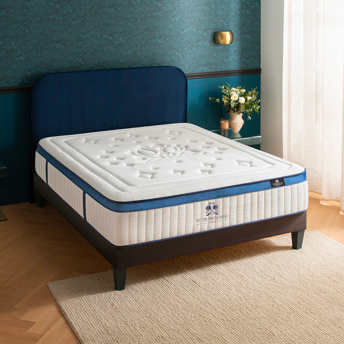Matelas Micro-ressorts Suite Princière 140x190 cm Accueil Mousse Supersoft couleur unique, BELLECOUR