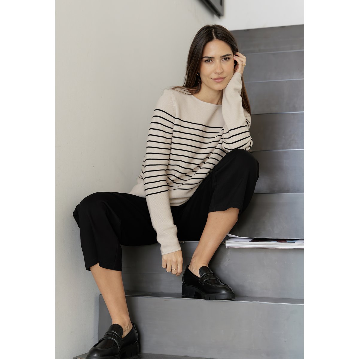 Pantalon à enfiler à poches extérieures noir, BETTY BARCLAY