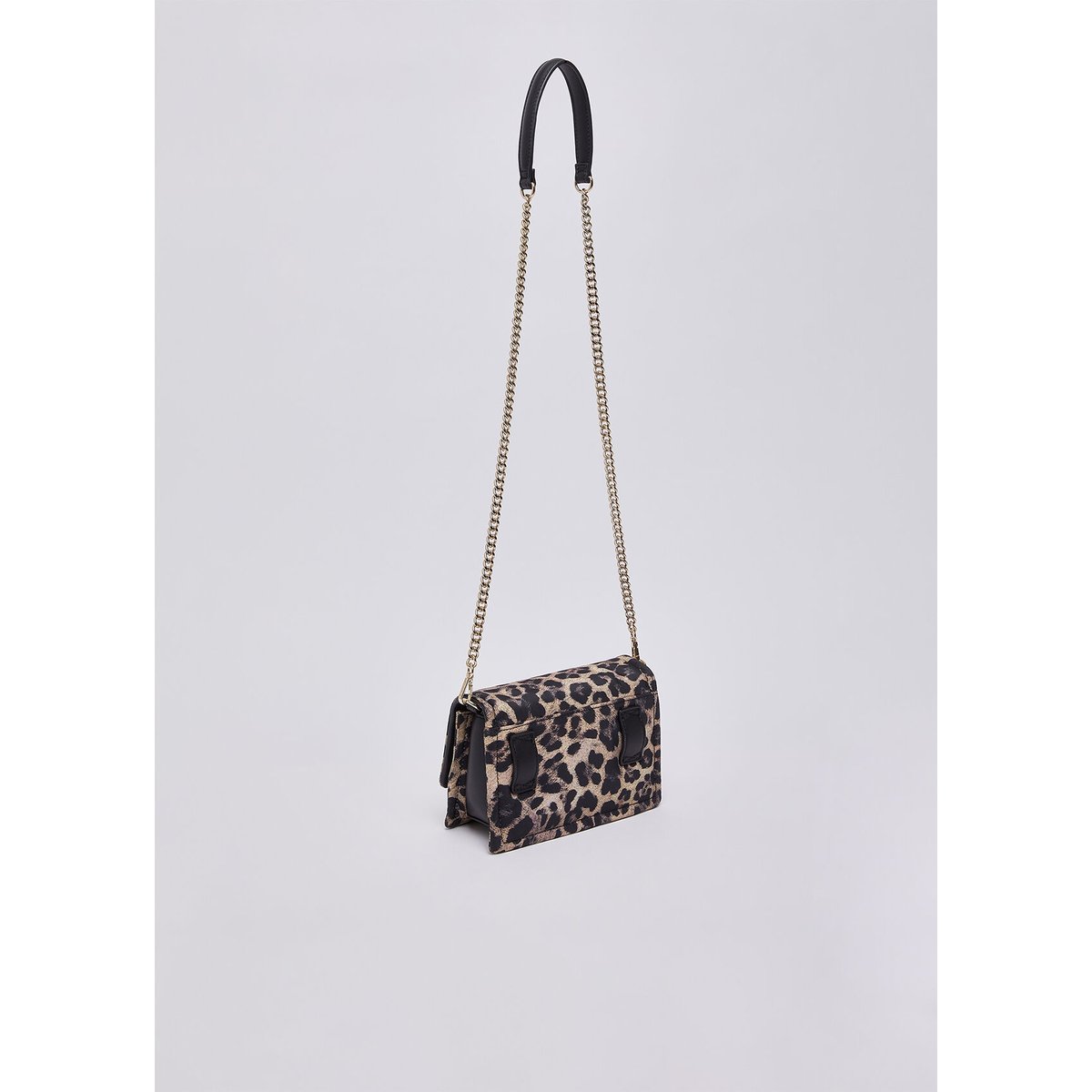 Sac porté épaule format petit animalier noir animalier, LIU JO