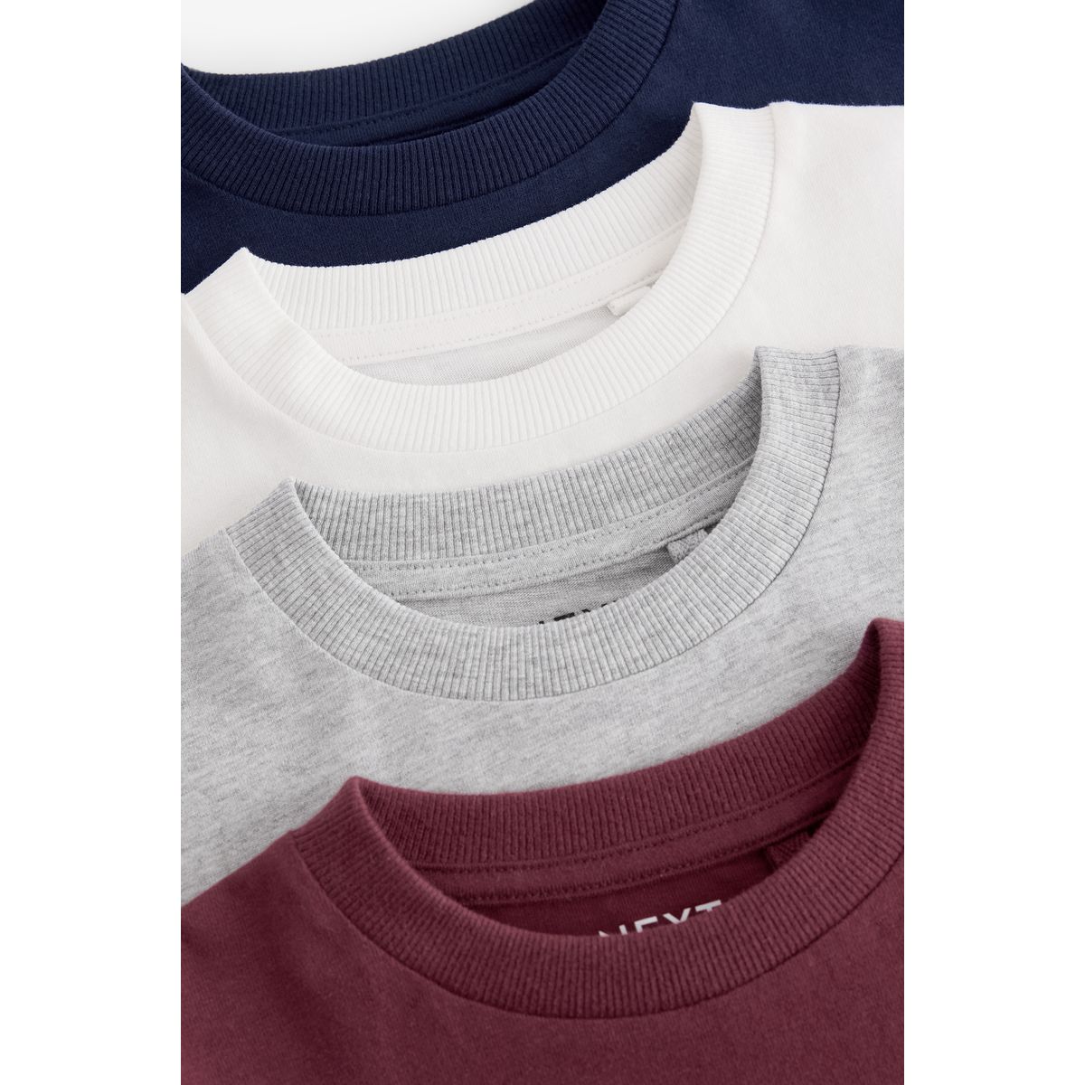 T-shirt à manches longues, lot de 4 rouge baies/gris/blanc/bleu, NEXT