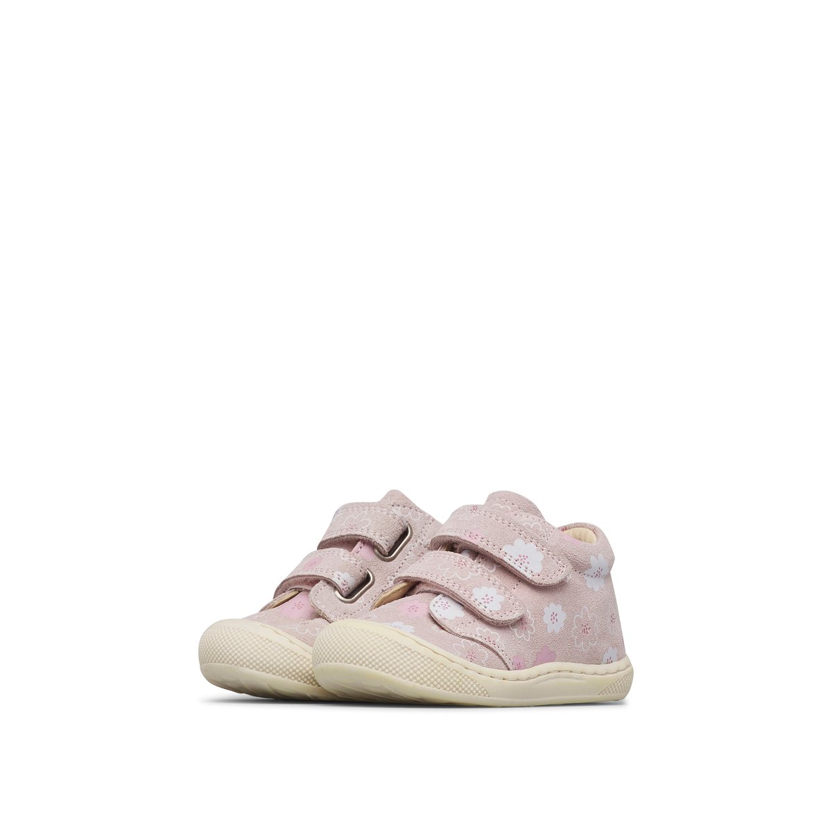 Chaussures premiers pas en daim COCOON WIDE VL rose poudré-, NATURINO